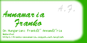 annamaria franko business card